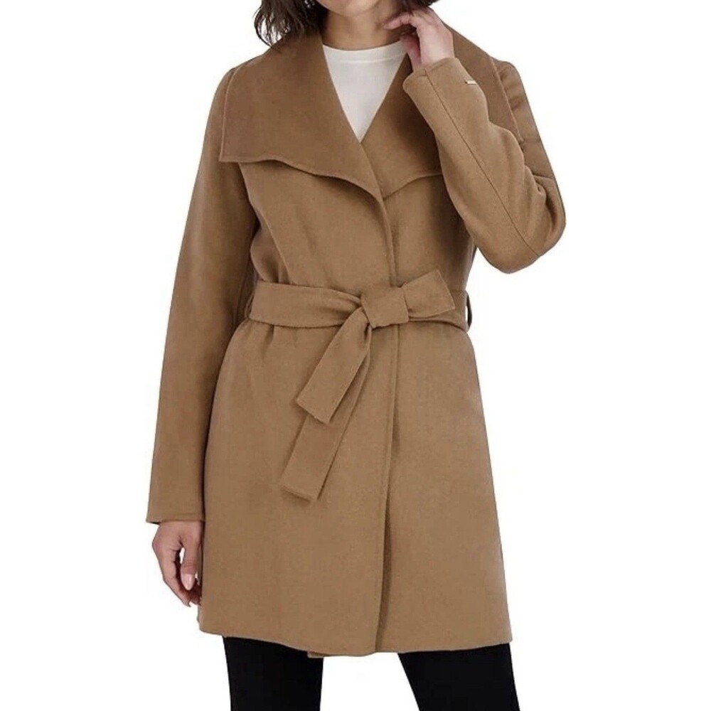 Tahari Camel Belted Coat XXL NWOT